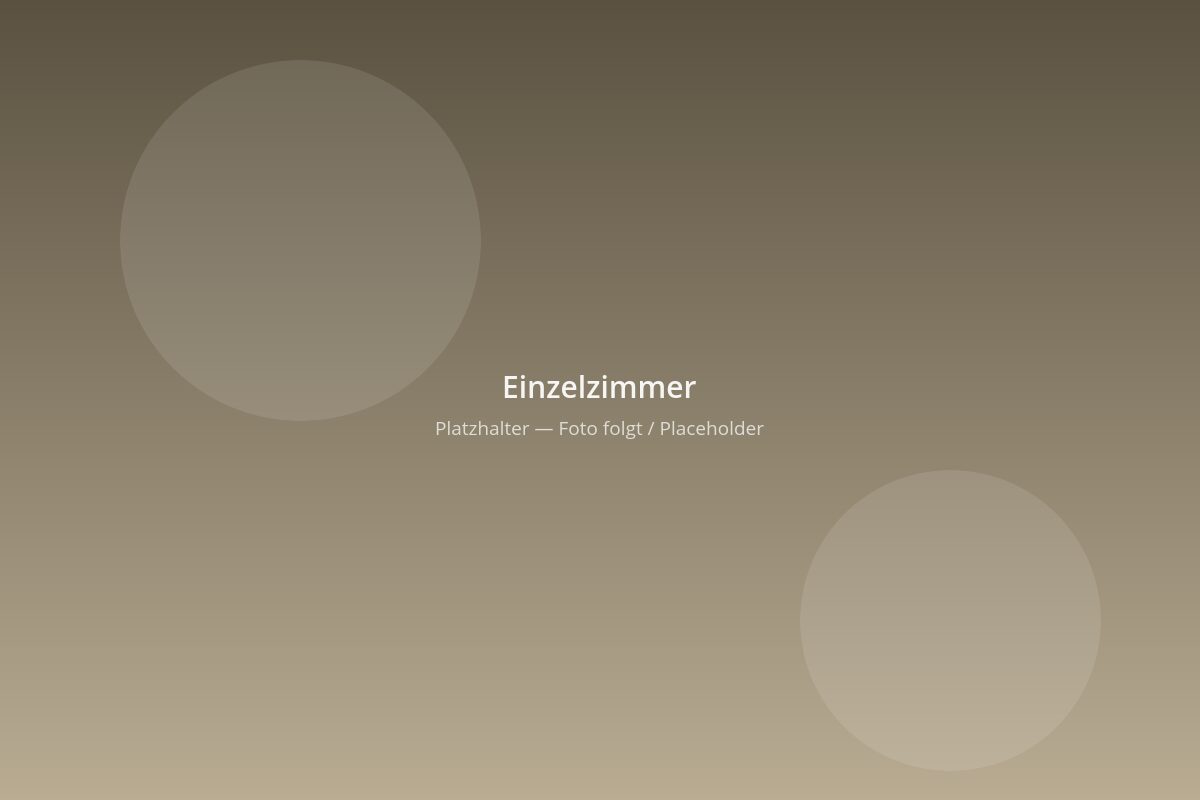 Einzelzimmer im Hotel Serpiano